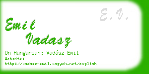 emil vadasz business card