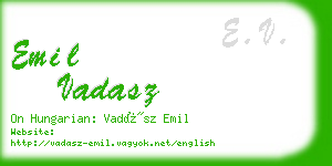 emil vadasz business card